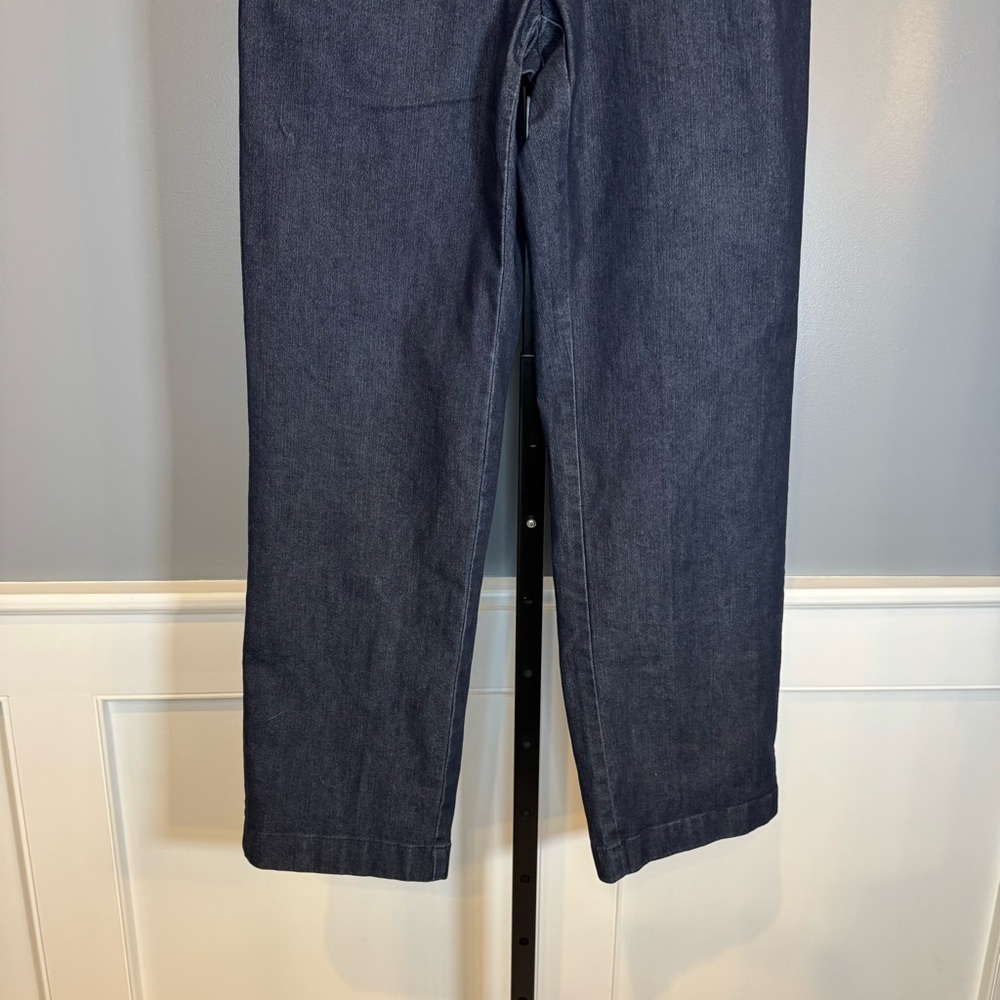 L.L.Bean Classic Fit High Rise Straight Leg Dark Wash Denim Pants 4 - Picture 3 of 12